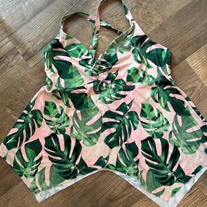 Birdsong Women's Tankini with underwire Size 20D/DD Plus, EUC